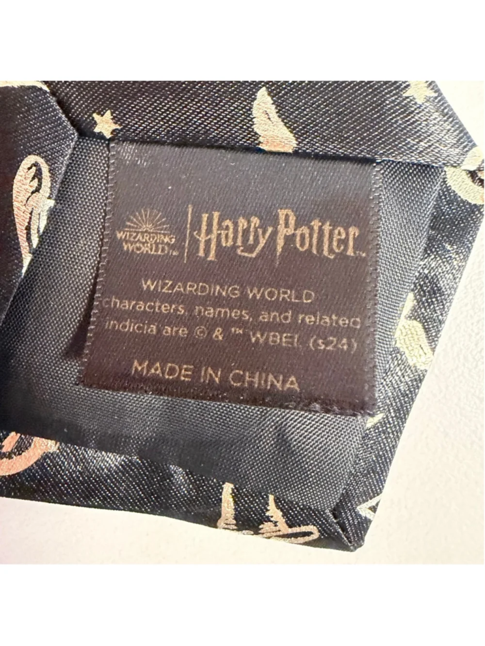 Harry Potter Wizarding World Black Gold Tie One Size Kids